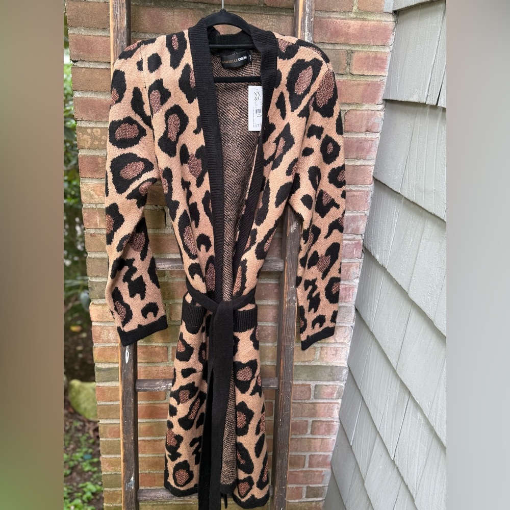 Gabrielle Union Leopard Print Cardigan Duster